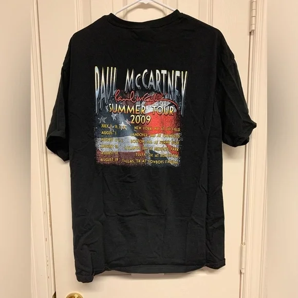 Paul McCartney summer tour 2009 concert tee mens t-shirt size XL Extra Large EUC - Picture 6 of 9